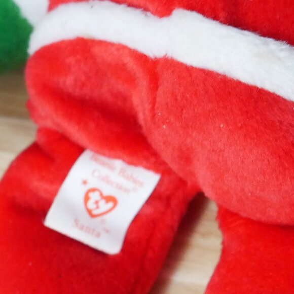 Beanie Babies Christmas Lot of 3 1997 Teddy, Santa, 1998 Holiday Teddy - Picture 4 of 5